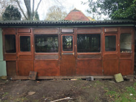 Treated and dealt with, we took to making the carriage’s wood look more presentable